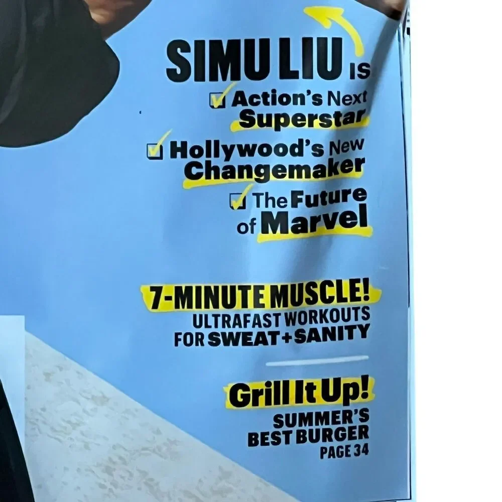 Mens Health Magazine Simu Liu Marvel Cover Summer Fitness Grill Workout